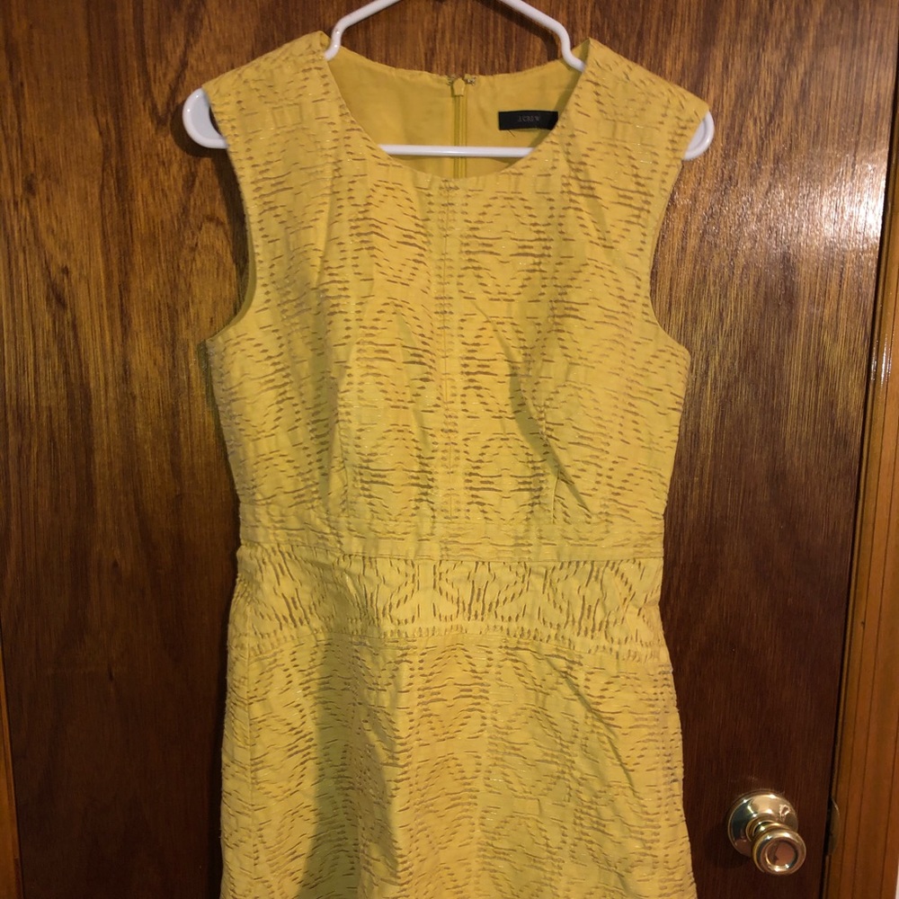 J. Crew Yellow Textured Dress